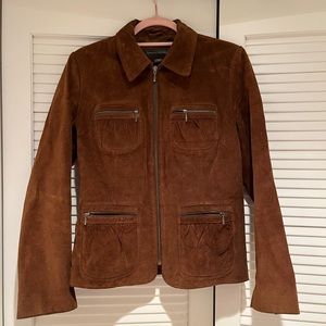 Banana Republic Brown Suede Moto Jacket